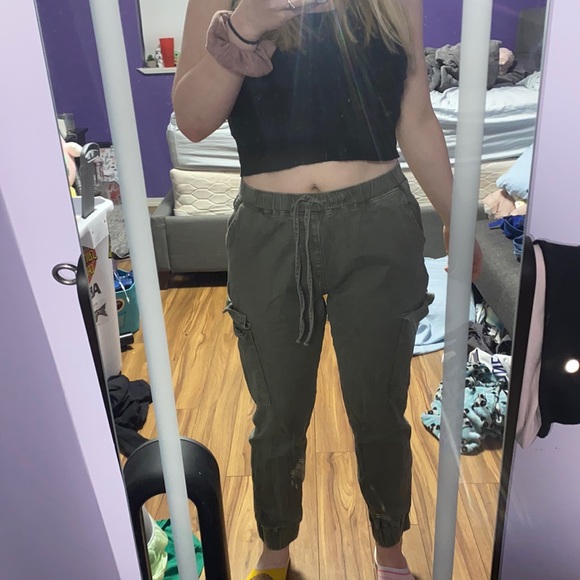Green army style pants - Picture 1 of 4